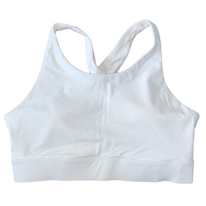 NWT Fabletics White Sports Bra No Bounce High Impact Size Large